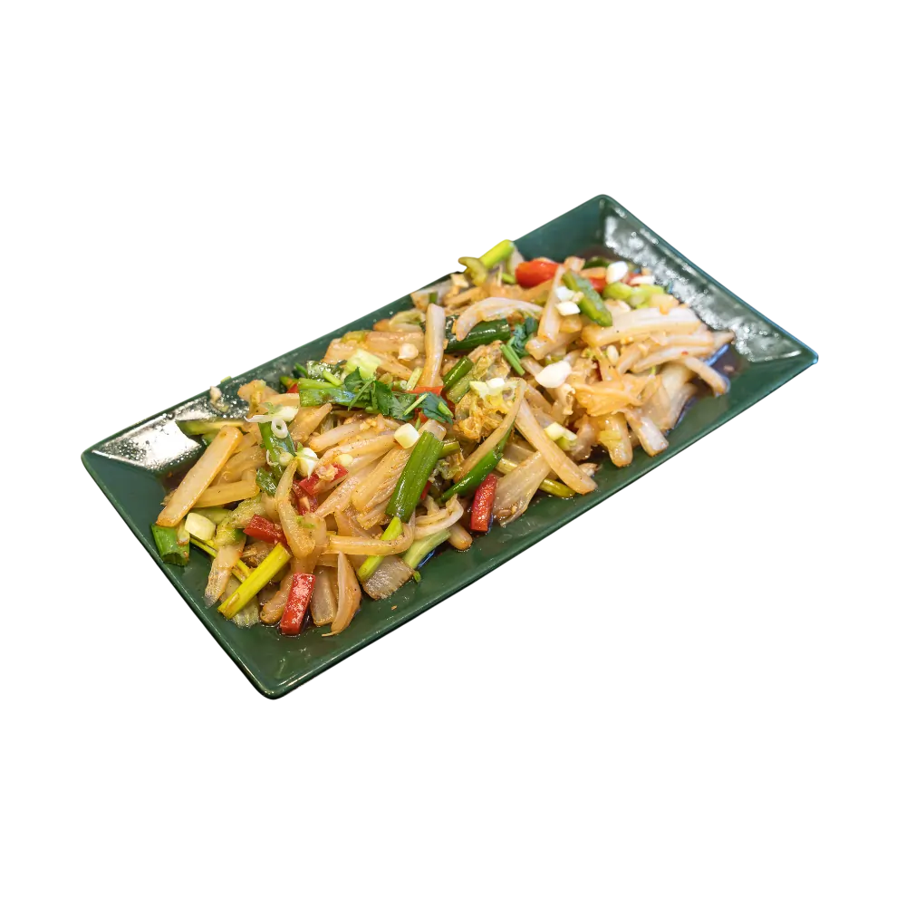 Chinese cabbage salad with peppers and spring onions  