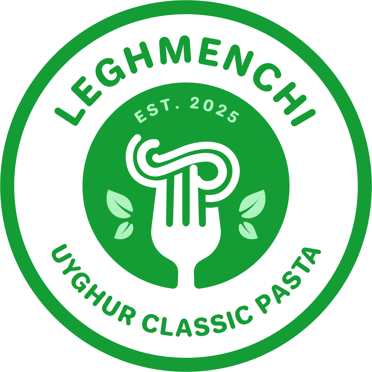 Leghmenchi Uyghur Restaurant's logo that says "Leghmenchi - Uyghur Classic Pasta"